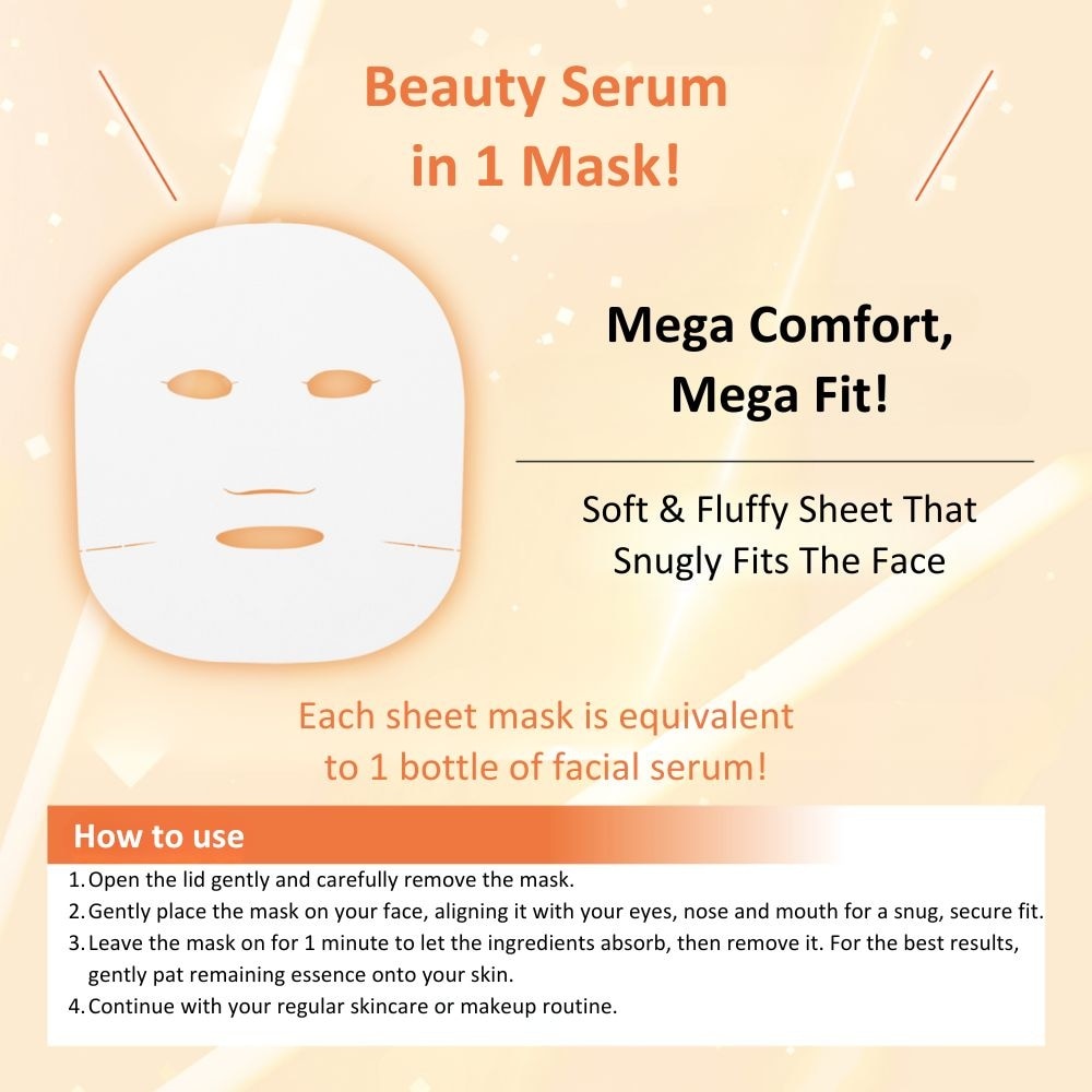 Mega Shot Morning Collagen Peeling Vitamin C Sheet Mask 7s