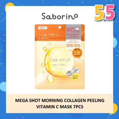 SABORINO Mega Shot Morning Collagen Peeling Vitamin C Sheet Mask 7s