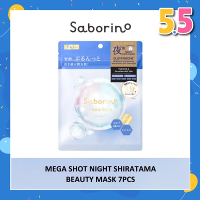 SABORINO Mega Shot Night Shiratama Beauty Sheet Mask 7s