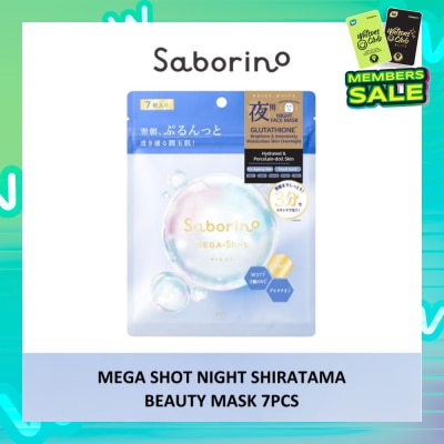 SABORINO Mega Shot Night Shiratama Beauty Sheet Mask 7s