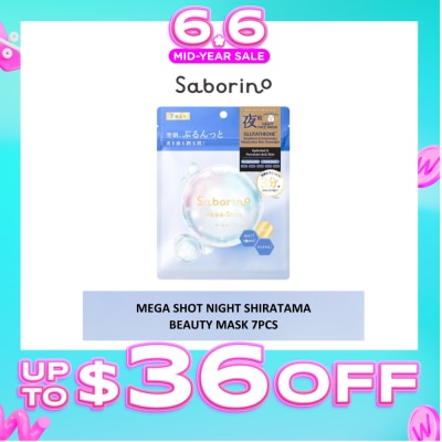 SABORINO - Mega Shot Night Shiratama Beauty Sheet Mask 7s