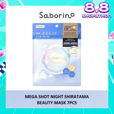 SABORINO Mega Shot Night Shiratama Beauty Sheet Mask 7s