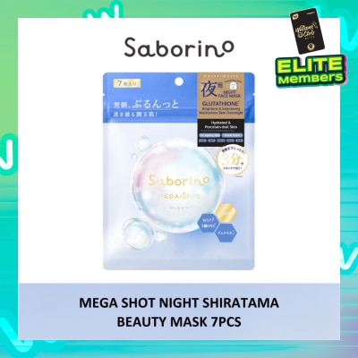 SABORINO Mega Shot Night Shiratama Beauty Sheet Mask 7s