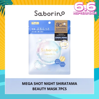 SABORINO Mega Shot Night Shiratama Beauty Sheet Mask 7s
