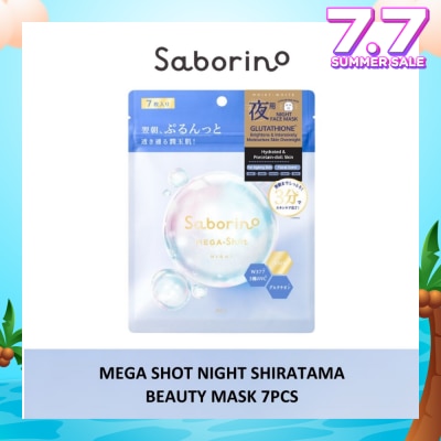 SABORINO Mega Shot Night Shiratama Beauty Sheet Mask 7s