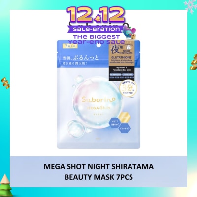 SABORINO Mega Shot Night Shiratama Beauty Sheet Mask 7s