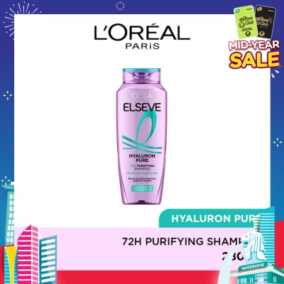 L'OREAL PARIS ELSEVE Hyaluron Pure 72h Purifying Shampoo 280ml