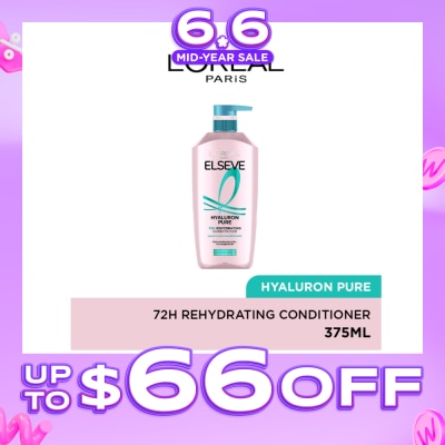 L'OREAL PARIS ELSEVE - Hyaluron Pure 72h Rehydrating Conditioner 375ml