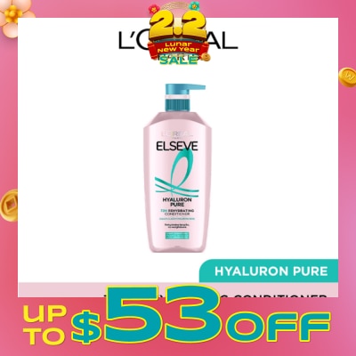 L'OREAL PARIS ELSEVE Hyaluron Pure 72h Rehydrating Conditioner 375ml