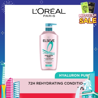 L'OREAL PARIS ELSEVE Hyaluron Pure 72h Rehydrating Conditioner 375ml