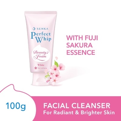 SENKA Perfect Whip White Beauty Foam Facial Cleanser (Suitable  For Dull Skin + For Instantly Brighter Skin) 100g