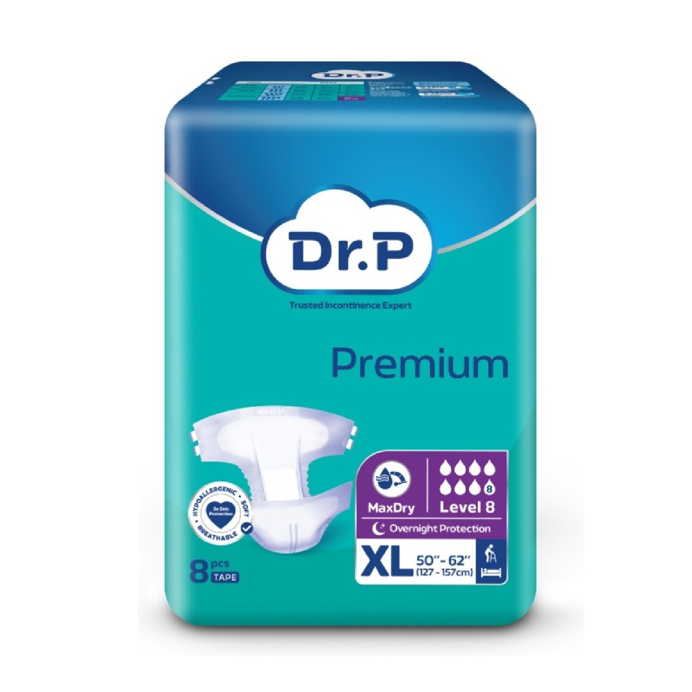 Premium Adult Diaper Level 8 Tape Size XL 8s image