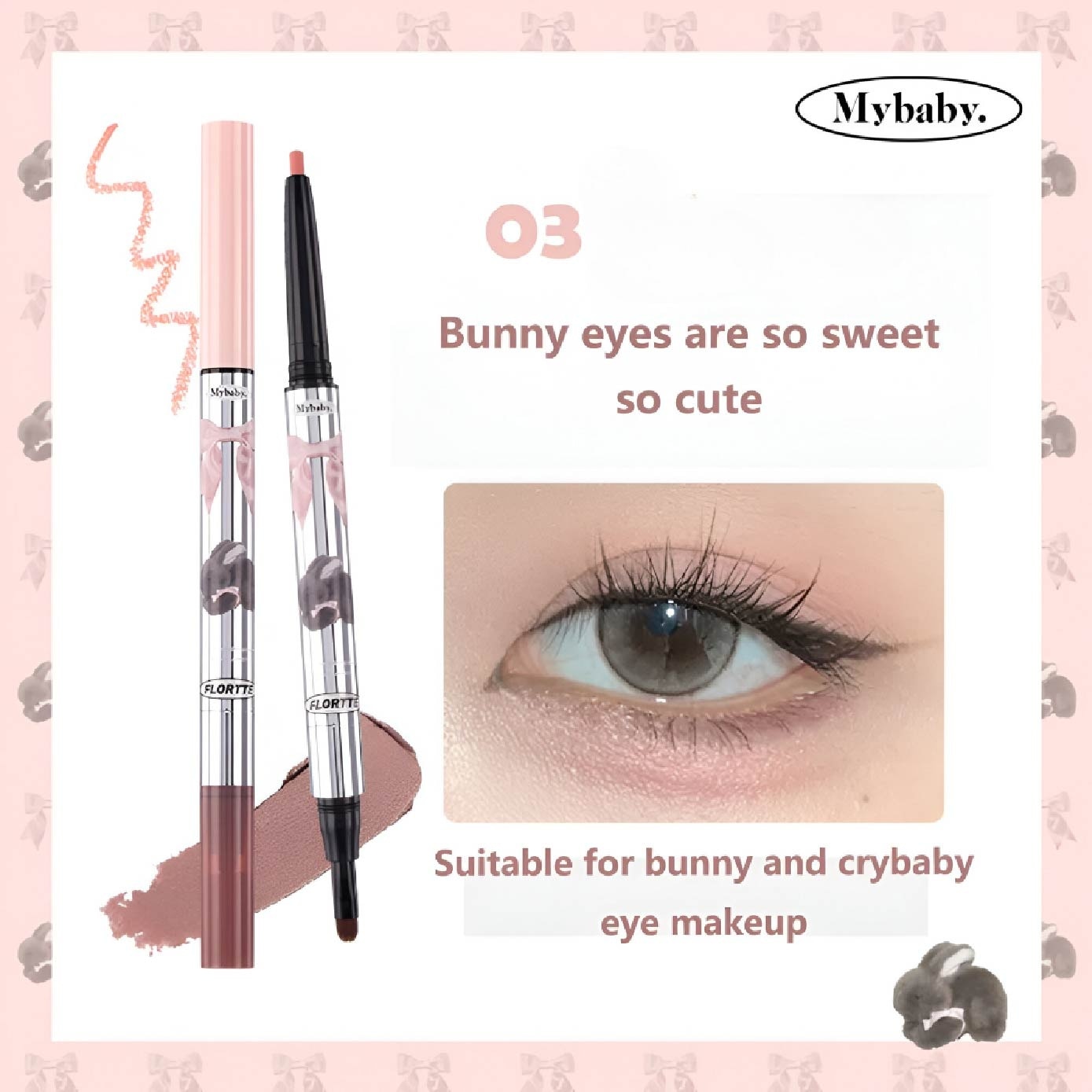Mesmerizing Princess Double-Ended Lying Silkworm Pen 03 0.9g