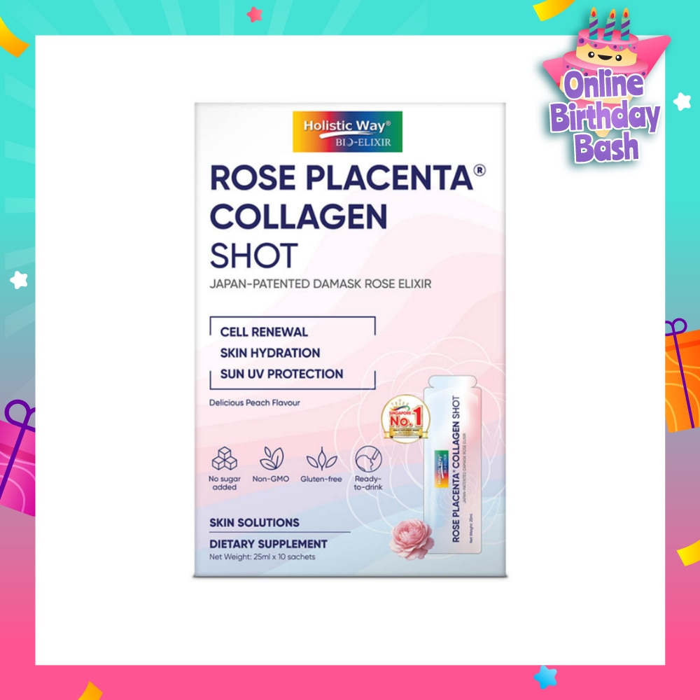 Bio-Elixir Rose Placenta Collagen Shot Dietary Supplement Sachet 10s