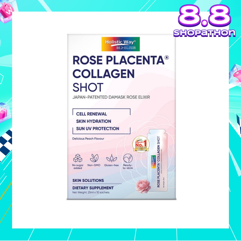 Bio-Elixir Rose Placenta Collagen Shot Dietary Supplement Sachet 10s
