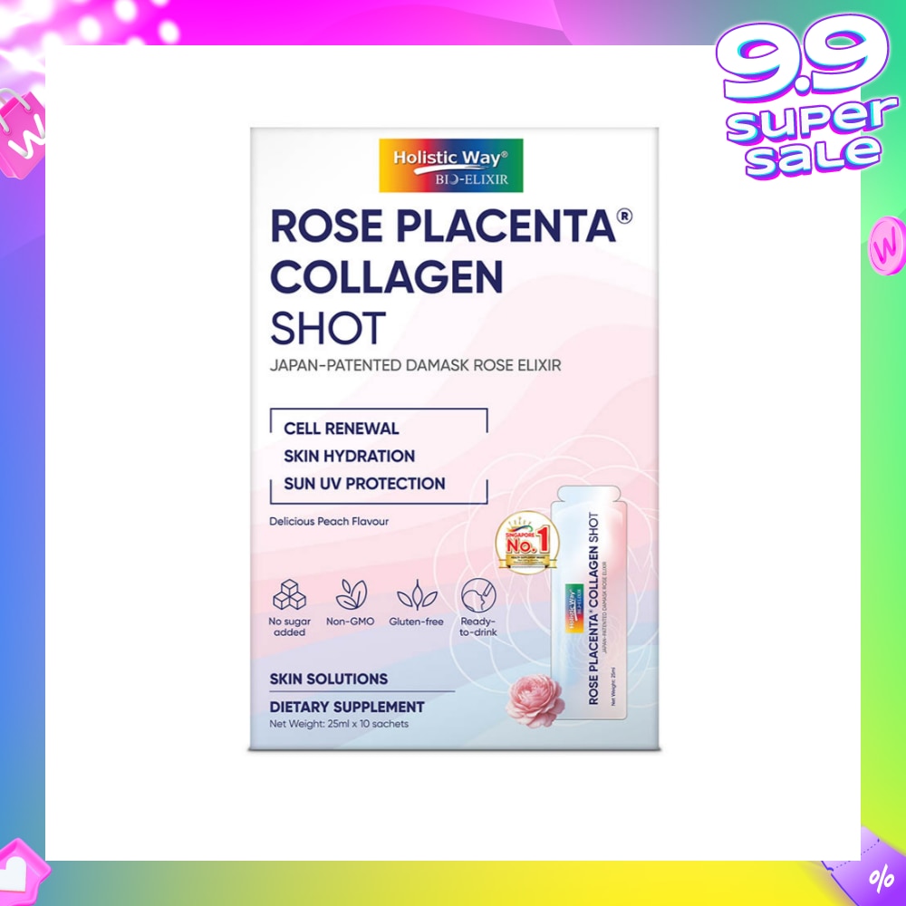 Bio-Elixir Rose Placenta Collagen Shot Dietary Supplement Sachet 10s