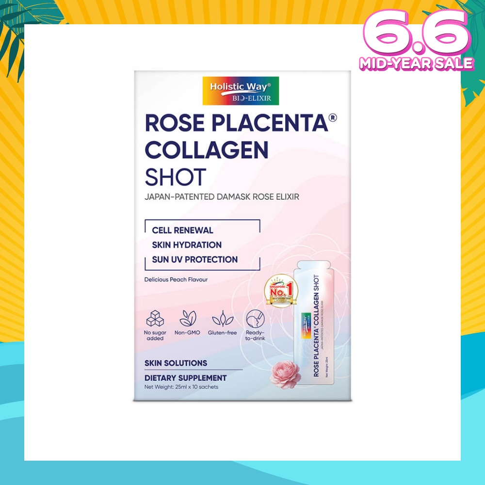 Bio-Elixir Rose Placenta Collagen Shot Dietary Supplement Sachet 10s