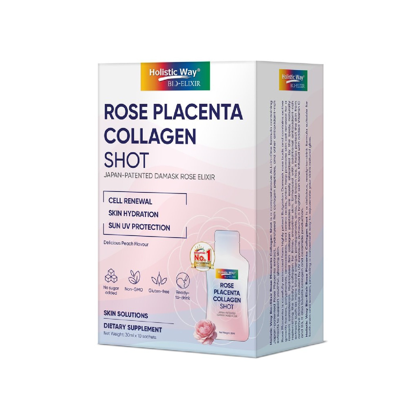 Bio Elixir Rose Placenta Collagen Shot Dietary Supplement Sachet 10s image
