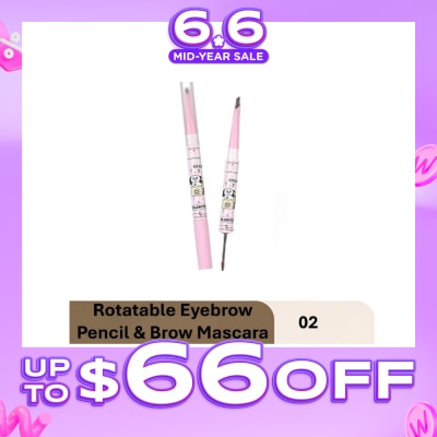 FLORTTE - Good Friends Club Rotatable Eyebrow Pencil & Brow Mascara 02 18g (Expiry: Apr`2027)