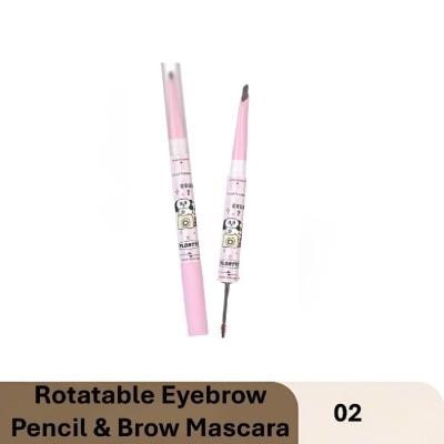 FLORTTE Good Friends Club Rotatable Eyebrow Pencil & Brow Mascara 02 18g