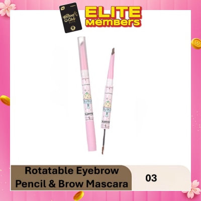FLORTTE Good Friends Club Rotatable Eyebrow Pencil & Brow Mascara 03 18g
