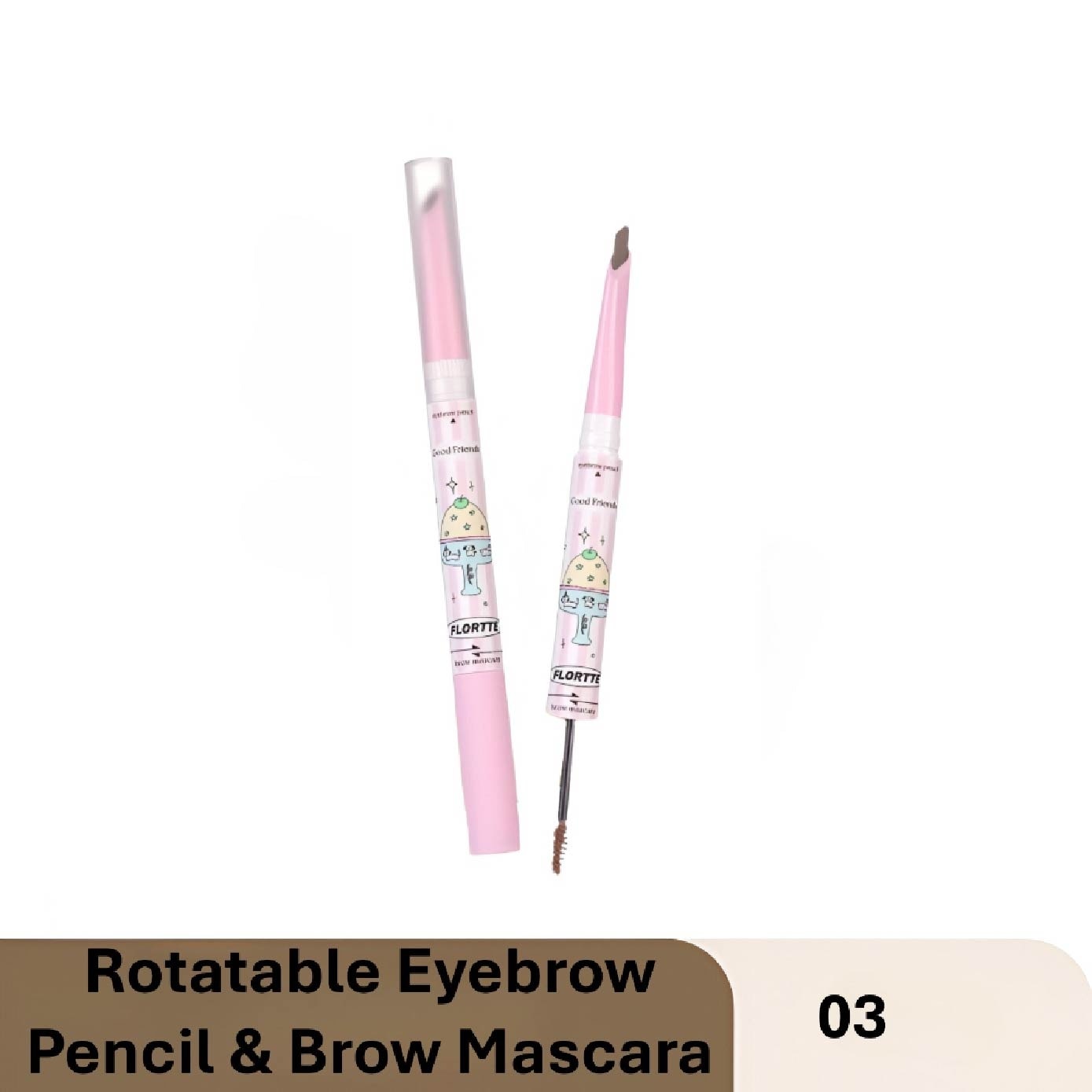 Good Friends Club Rotatable Eyebrow Pencil & Brow Mascara 03 18g