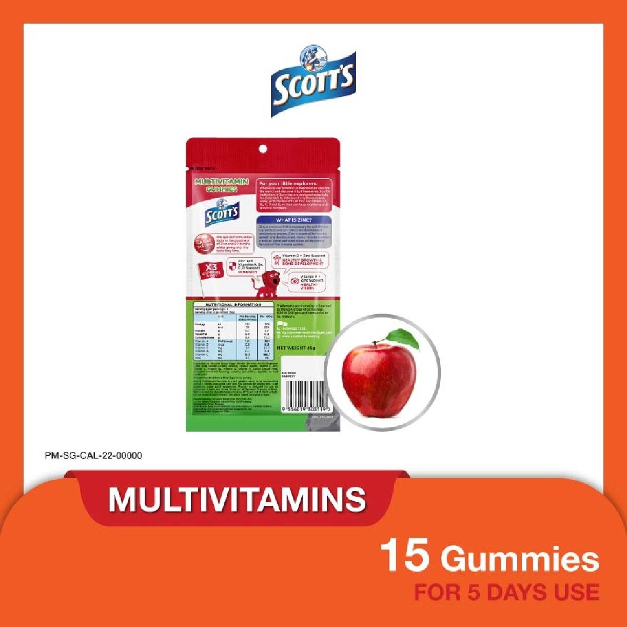 Multivitamins Gummies Apple 15s