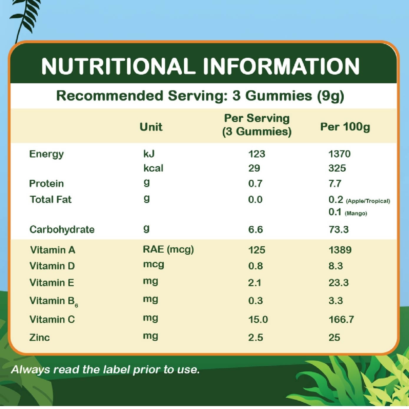 Multivitamins Gummies Apple 15s