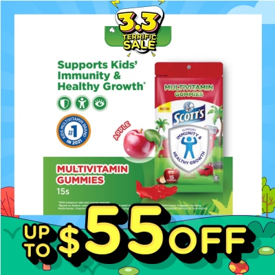 SCOTT'S Multivitamins Gummies Apple 15s (Expiry: Nov`2026)