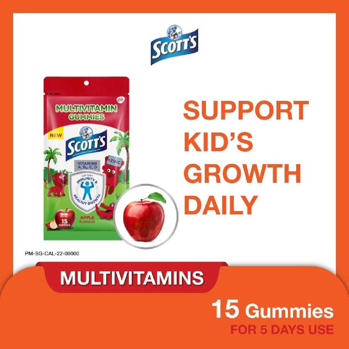 Multivitamins Gummies Apple 15s