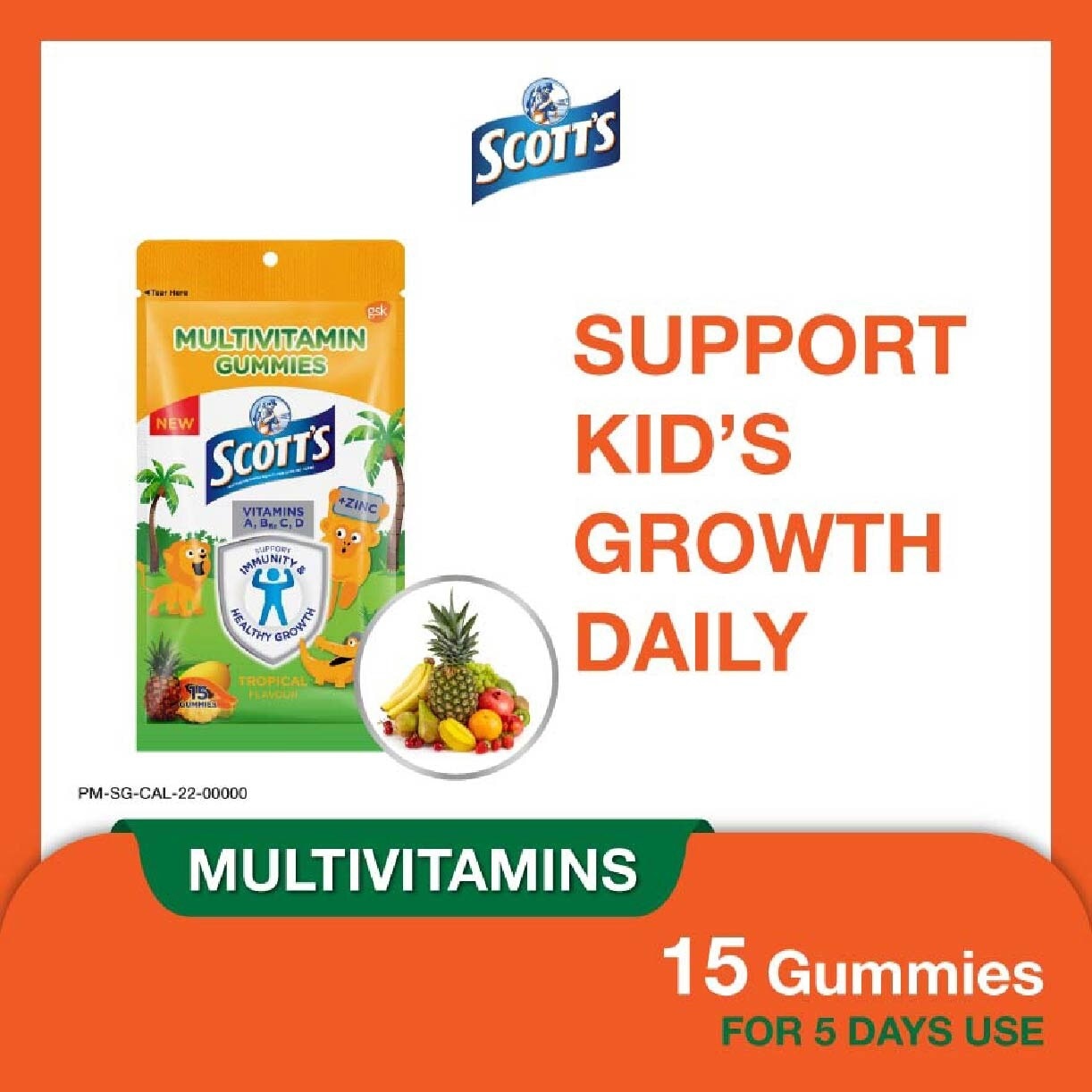 Multivitamins Gummies Tropical 15s