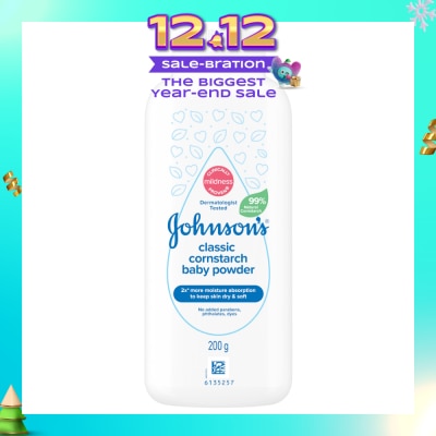 JOHNSON'S Baby Classic Cornstarch Baby Power 200g