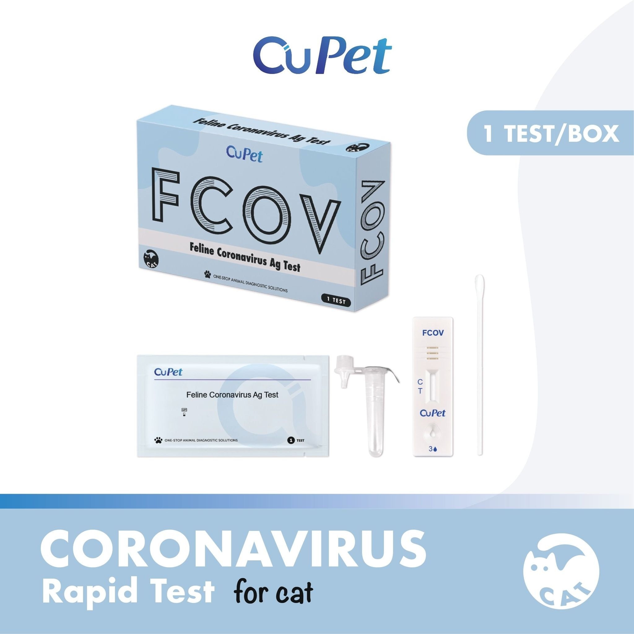Feline Coronavirus Virus (FCOV) Ag Test 1s