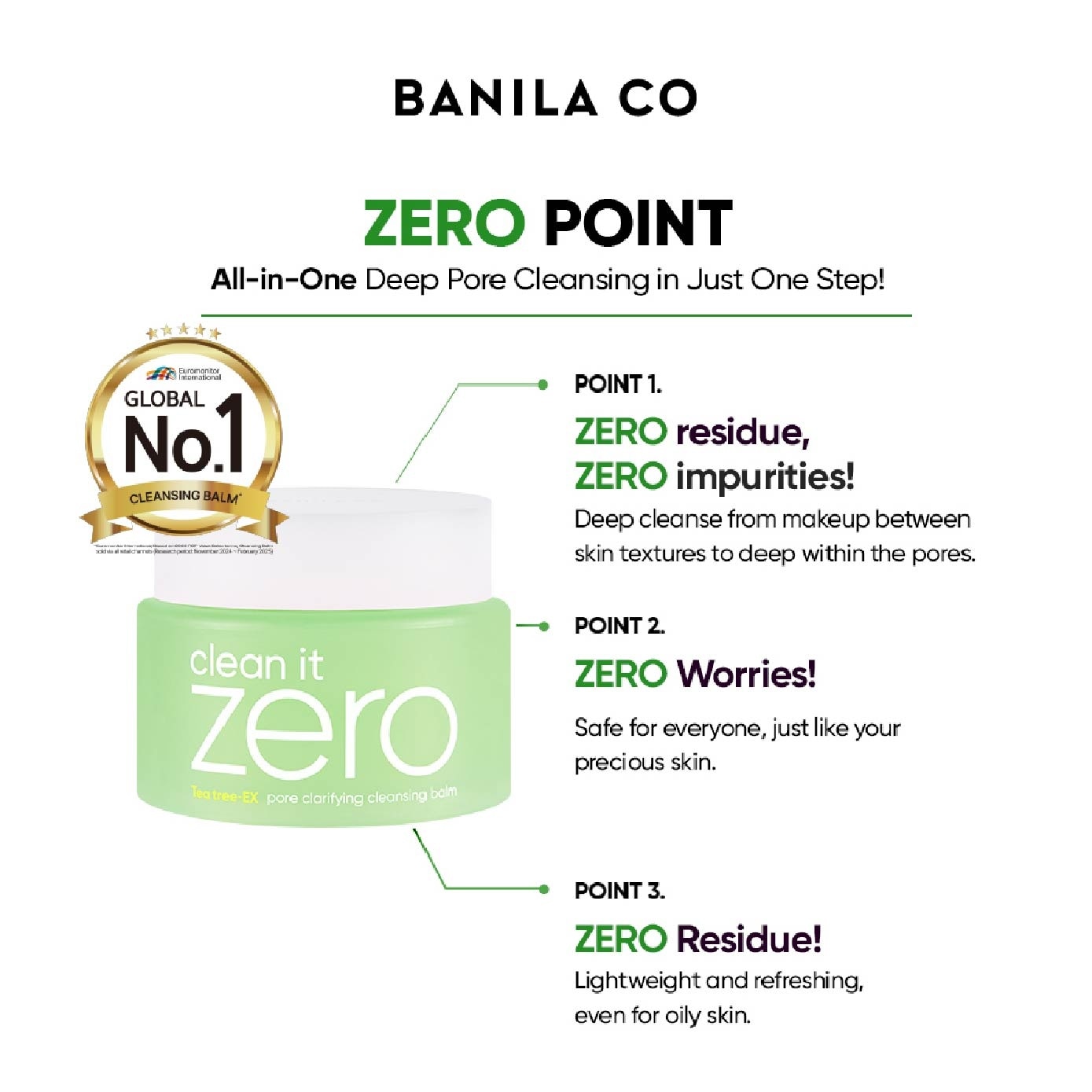 Clean It Zero Pore Clarifying Tea Tree-EX Cleansing Balm 180ml
