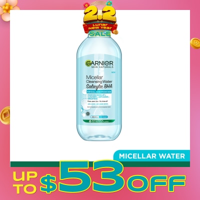 GARNIER Salicylic BHA Micellar Cleansing Water (For Dull & Acne Prone Skin) 400ml