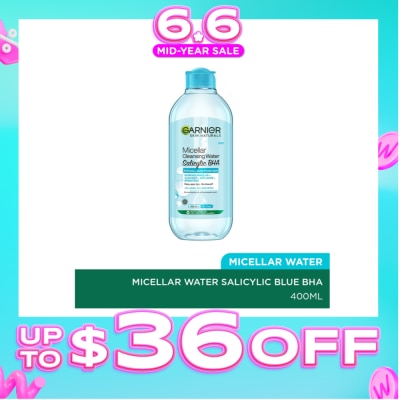 GARNIER - Salicylic BHA Micellar Cleansing Water (For Dull & Acne Prone Skin) 400ml