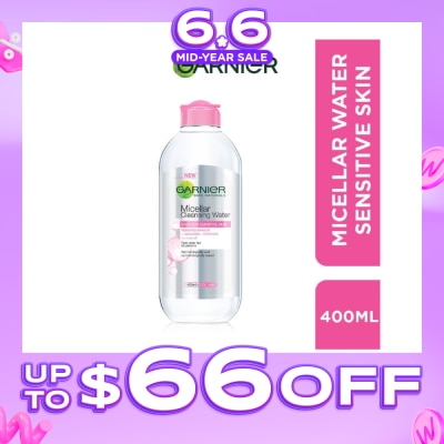 GARNIER - All-in-1 Micellar Facial Cleanser & Makeup Remover (For Sensitive Skin) 400ml