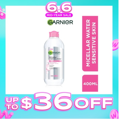 GARNIER - All-in-1 Micellar Facial Cleanser & Makeup Remover (For Sensitive Skin) 400ml
