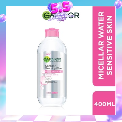 GARNIER - All-in-1 Micellar Facial Cleanser & Makeup Remover (For Sensitive Skin) 400ml