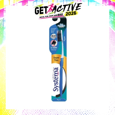 SYSTEMA - Super Thin Charcoal Toothbrush Regular 1s image