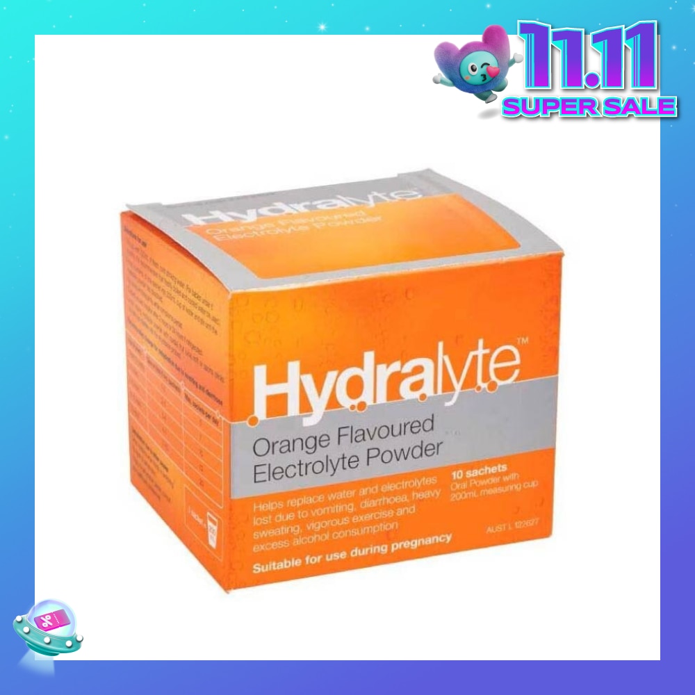 Electrolyte Powder (Orange) Rehydration Solution 10s