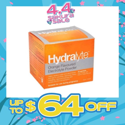 HYDRALYTE - Electrolyte Powder (Orange) Rehydration Solution 10s