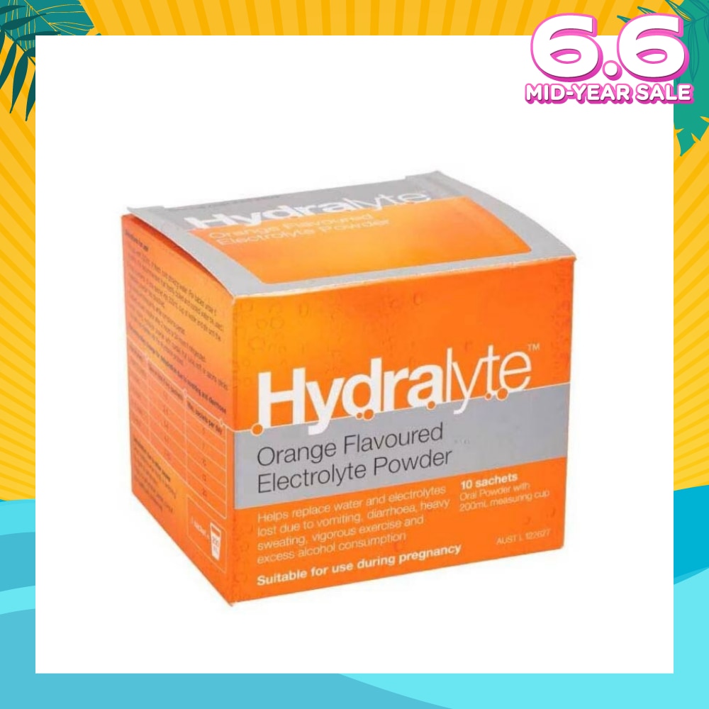 Electrolyte Powder (Orange) Rehydration Solution 10s