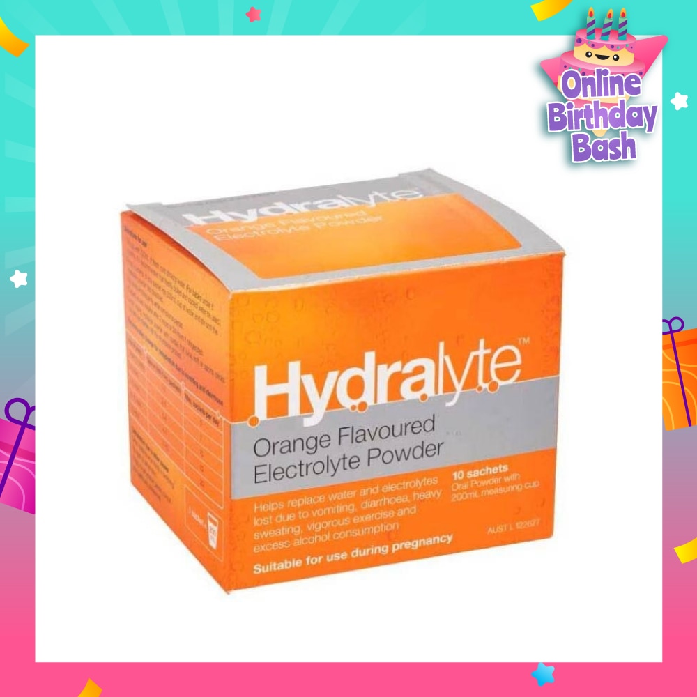 Electrolyte Powder (Orange) Rehydration Solution 10s