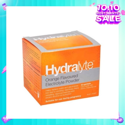HYDRALYTE Electrolyte Powder (Orange) Rehydration Solution 10s