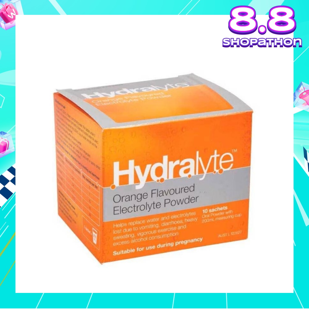 Electrolyte Powder (Orange) Rehydration Solution 10s