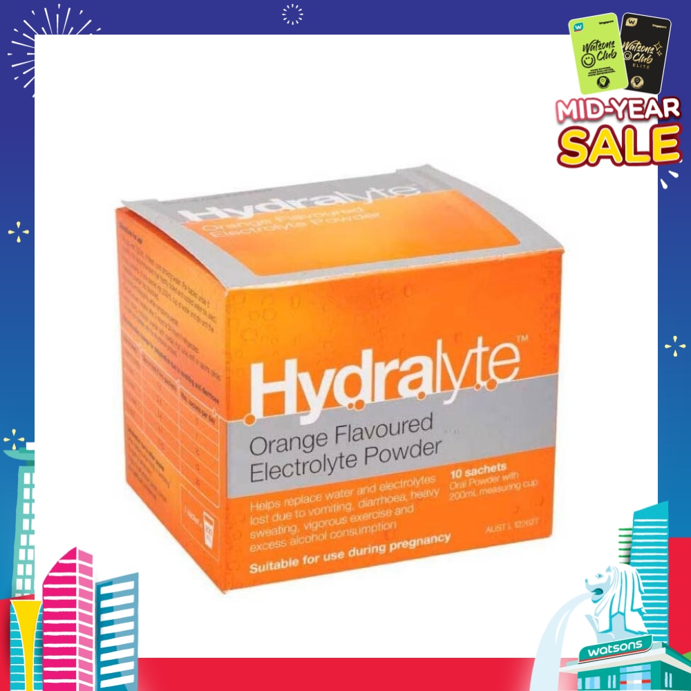 Electrolyte Powder (Orange) Rehydration Solution 10s
