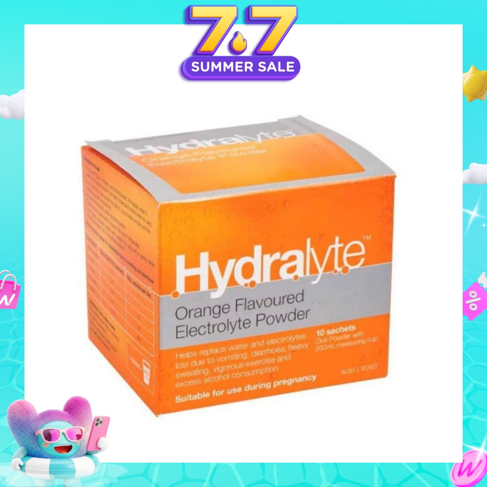 Electrolyte Powder (Orange) Rehydration Solution 10s