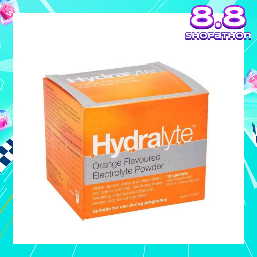 Electrolyte Powder (Orange) Rehydration Solution 10s