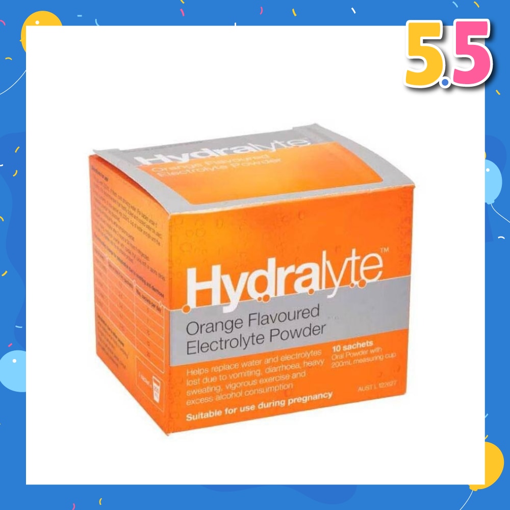 Electrolyte Powder (Orange) Rehydration Solution 10s